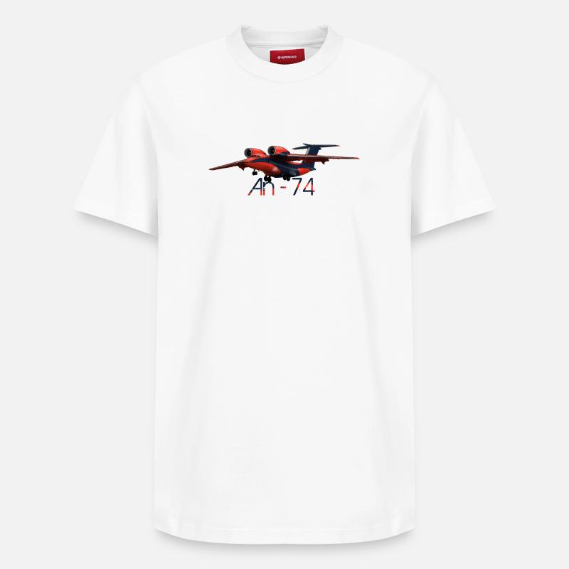 L’An-74 - T-shirt unisexe décontracté en coton Supima – de SPREAD - blanc