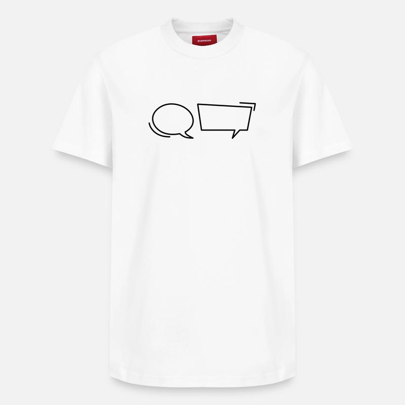 Bulles de bande dessinée - T-shirt unisexe décontracté en coton Supima – de SPREAD - blanc