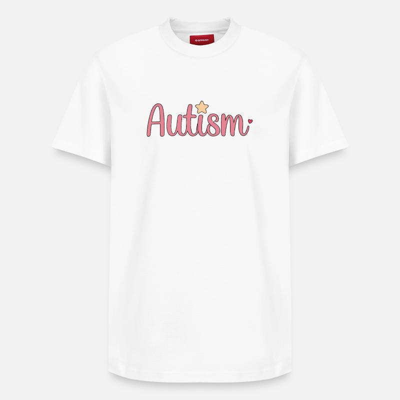 Autisme Rose avec Étoile - T-shirt unisexe décontracté en coton Supima – de SPREAD - blanc