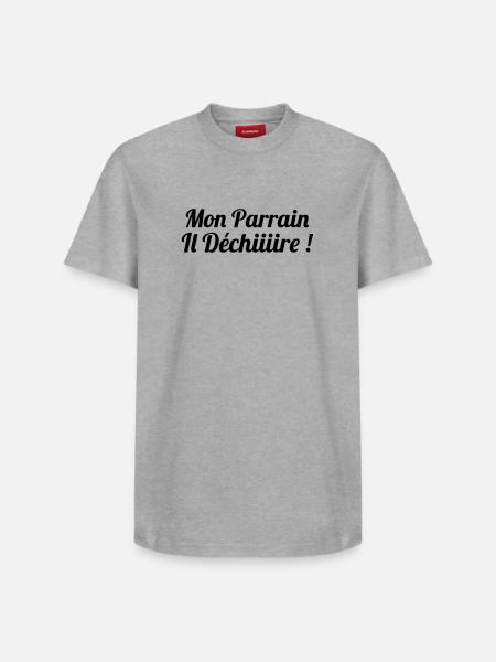Mon Parrain il déchiiire ! - T-shirt unisexe décontracté en coton Supima – de SPREAD - blanc