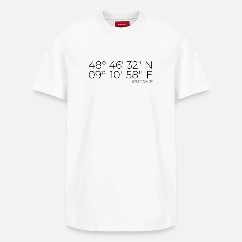 coordonnées Stuttgart - T-shirt unisexe décontracté en coton Supima – de SPREAD - blanc