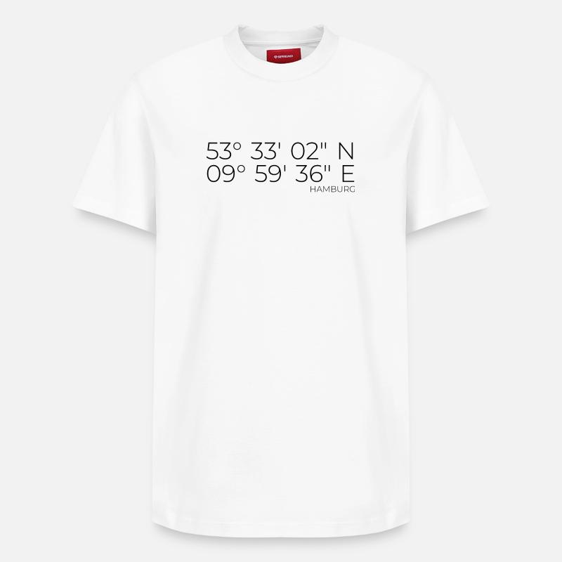 coordonnées Hambourg - T-shirt unisexe décontracté en coton Supima – de SPREAD - blanc