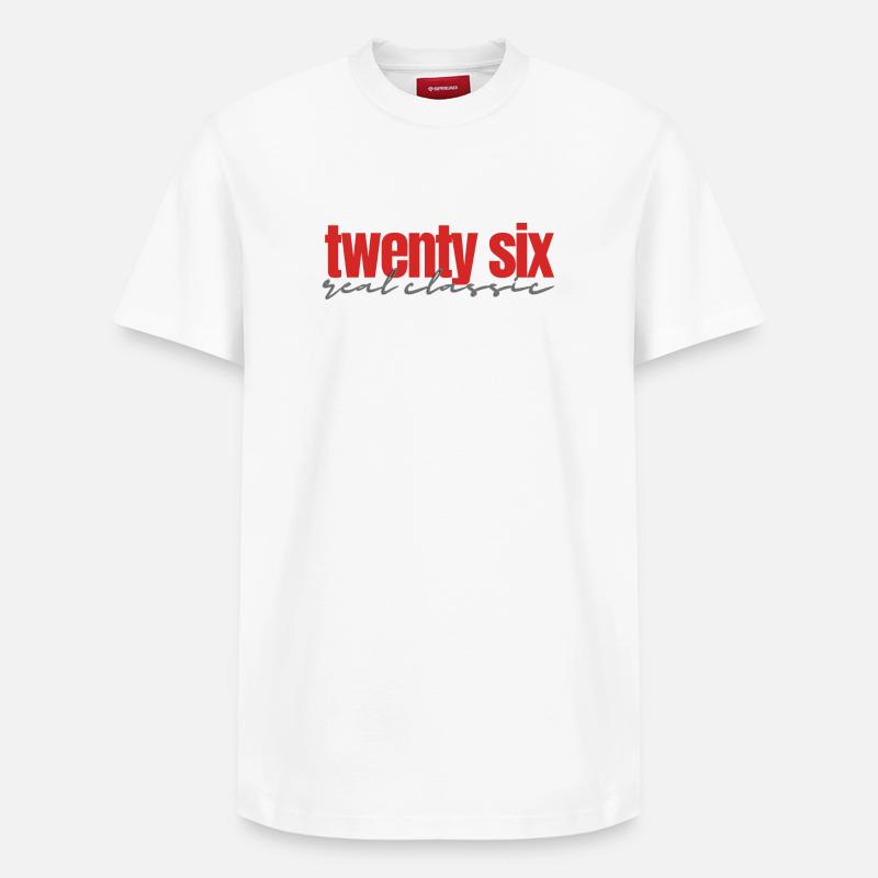 Vingt-six vrais classiques - T-shirt unisexe décontracté en coton Supima – de SPREAD - blanc