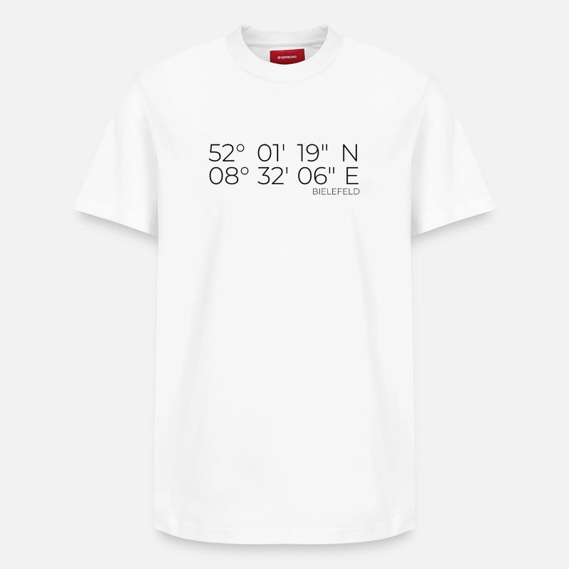 Coordonnées Bielefeld - T-shirt unisexe décontracté en coton Supima – de SPREAD - blanc
