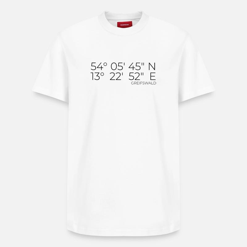 coordonnées Greifswald - T-shirt unisexe décontracté en coton Supima – de SPREAD - blanc