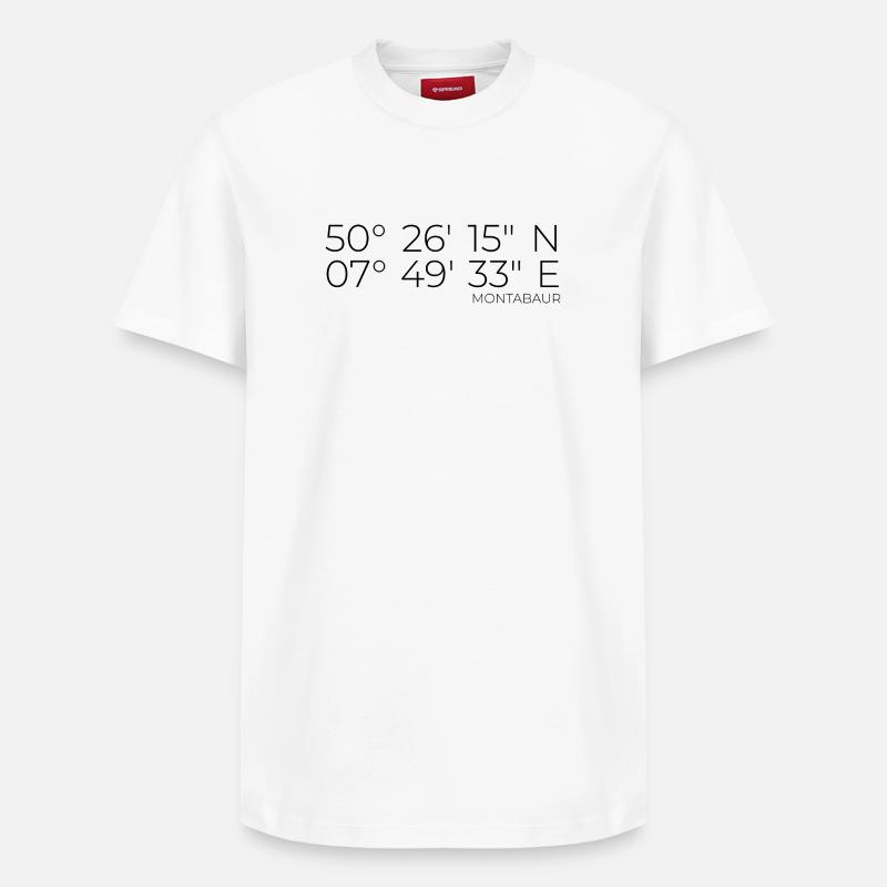 Coordonnées Montabaur - T-shirt unisexe décontracté en coton Supima – de SPREAD - blanc