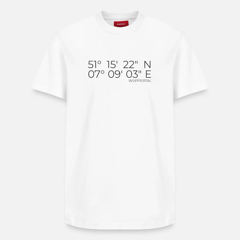 Coordonnées Wuppertal - T-shirt unisexe décontracté en coton Supima – de SPREAD - blanc