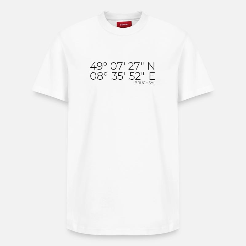 Coordonnées Bruchsal - T-shirt unisexe décontracté en coton Supima – de SPREAD - blanc