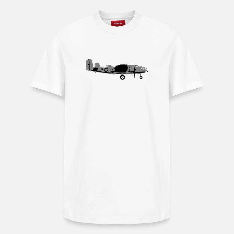 B-25 - T-shirt unisexe décontracté en coton Supima – de SPREAD - blanc