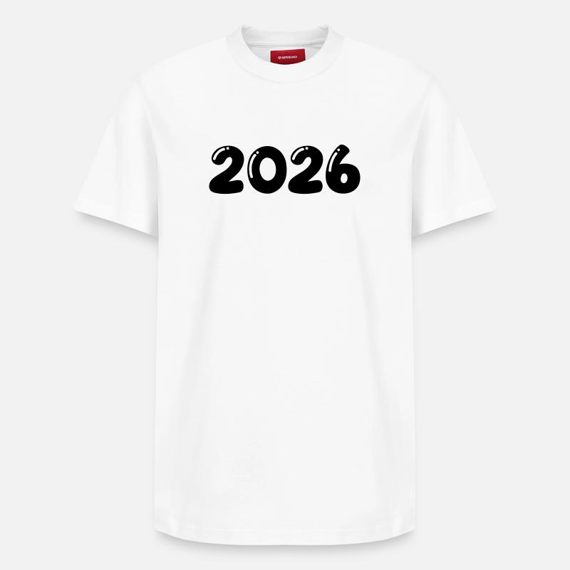 2026 - T-shirt unisexe décontracté en coton Supima – de SPREAD - blanc