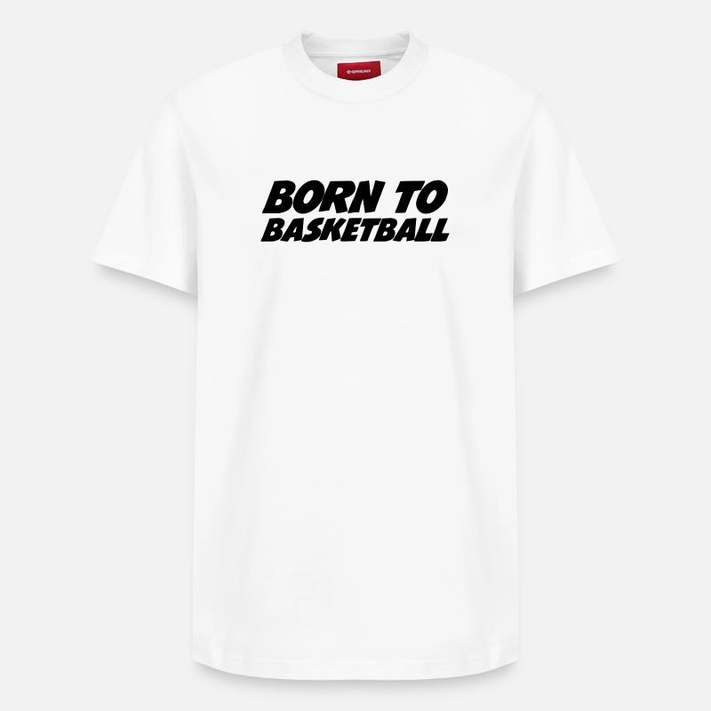 Né pour le Basketball - T-shirt unisexe décontracté en coton Supima – de SPREAD - blanc