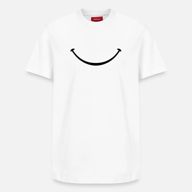 lächeln - Relaxed Unisex Supima Cotton T-Shirt – von SPREAD - Weiß