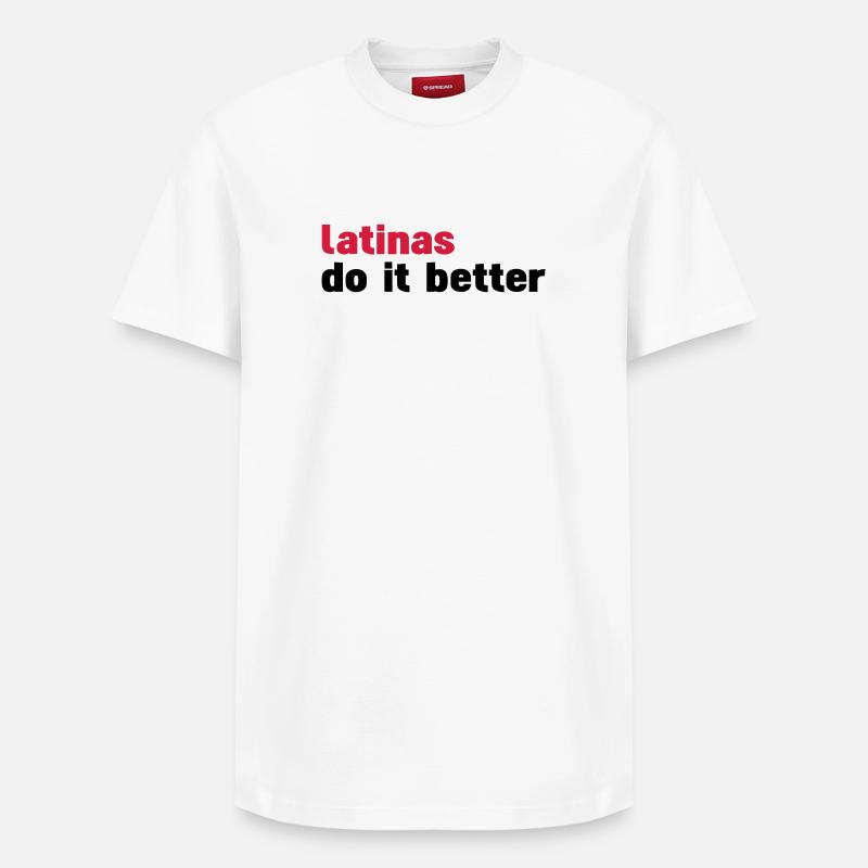 latinas do it better - Relaxed Unisex Supima Cotton T-Shirt – von SPREAD - Weiß