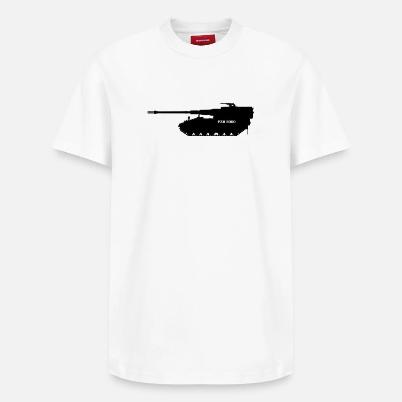 Panzerhaubitze 2000 - Relaxed Unisex Supima Cotton T-Shirt – by SPREAD - white