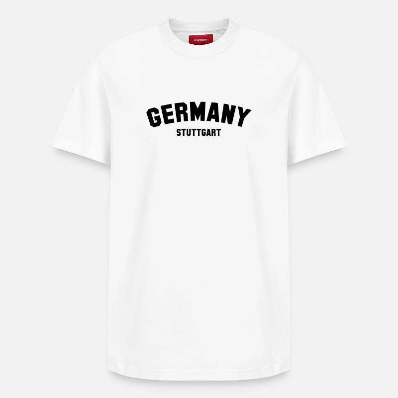 STUTTGART - Relaxed Unisex Supima Cotton T-Shirt – von SPREAD - Weiß