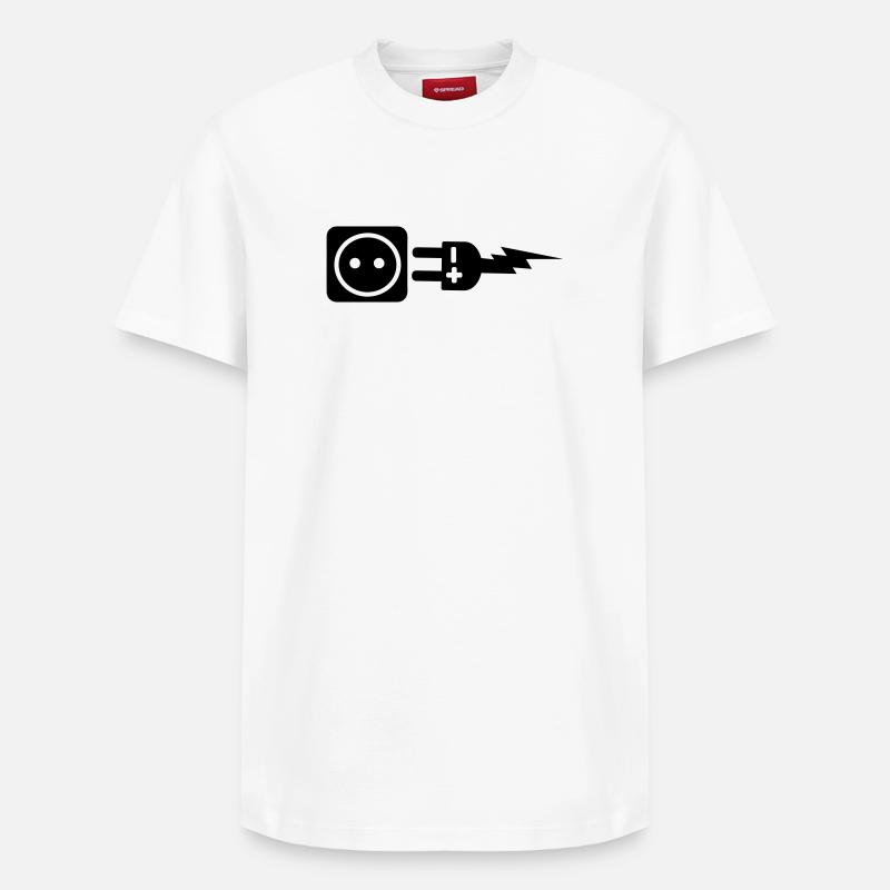 Branchez plus et moins - T-shirt unisexe décontracté en coton Supima – de SPREAD - blanc