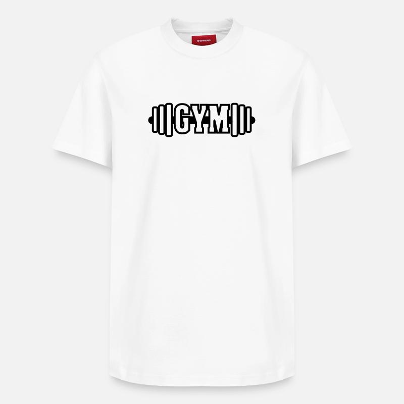 Emblème de gymnase - T-shirt unisexe décontracté en coton Supima – de SPREAD - blanc