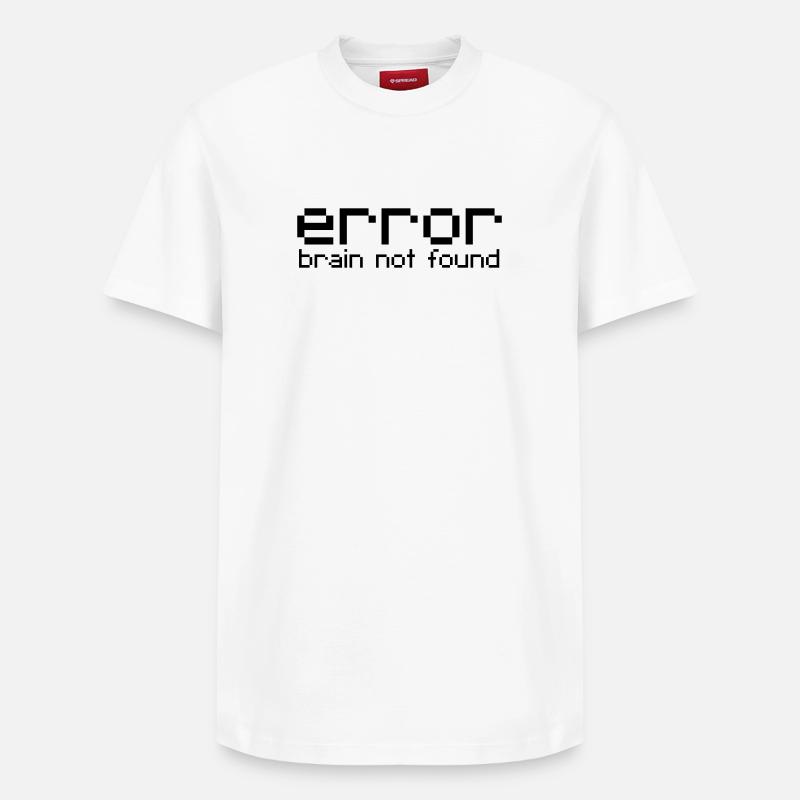 error brain not found - Relaxed Unisex Supima Cotton T-Shirt – by SPREAD - white