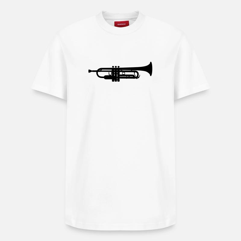 Trompete - Relaxed Unisex Supima Cotton T-Shirt – von SPREAD - Weiß