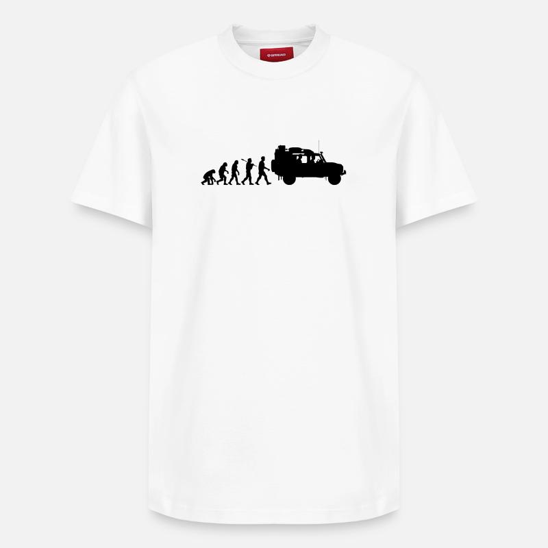 Defender 110 Offroad - T-shirt unisexe décontracté en coton Supima – de SPREAD - blanc
