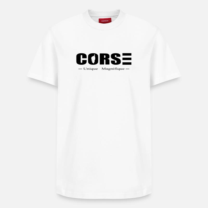 corse - T-shirt unisexe décontracté en coton Supima – de SPREAD - blanc