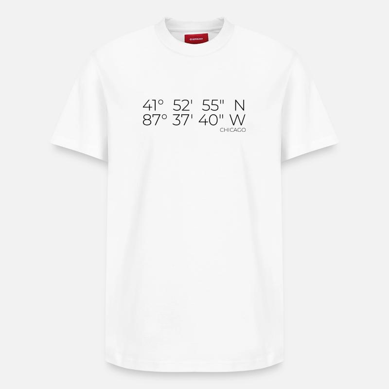 Coordonnées Chicago - T-shirt unisexe décontracté en coton Supima – de SPREAD - blanc