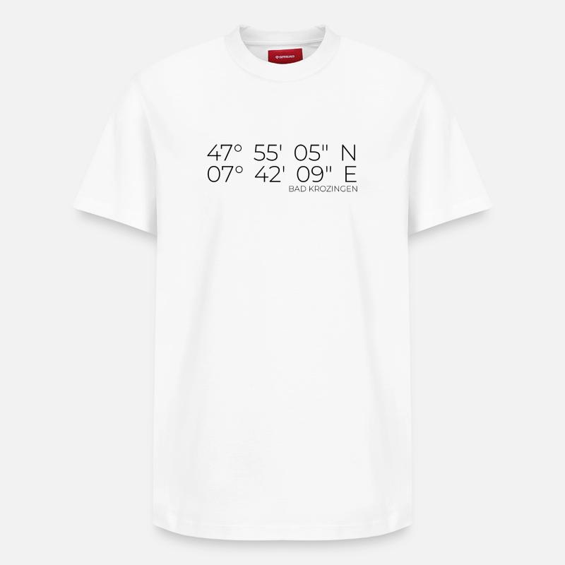 Coordonnées Bad Krozingen - T-shirt unisexe décontracté en coton Supima – de SPREAD - blanc