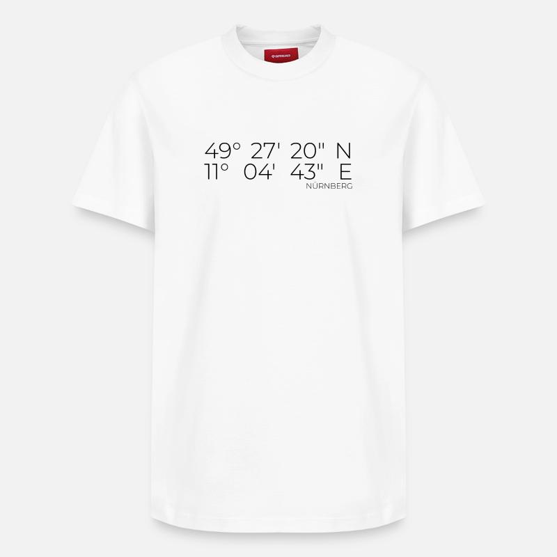Coordonnées Nuremberg - T-shirt unisexe décontracté en coton Supima – de SPREAD - blanc