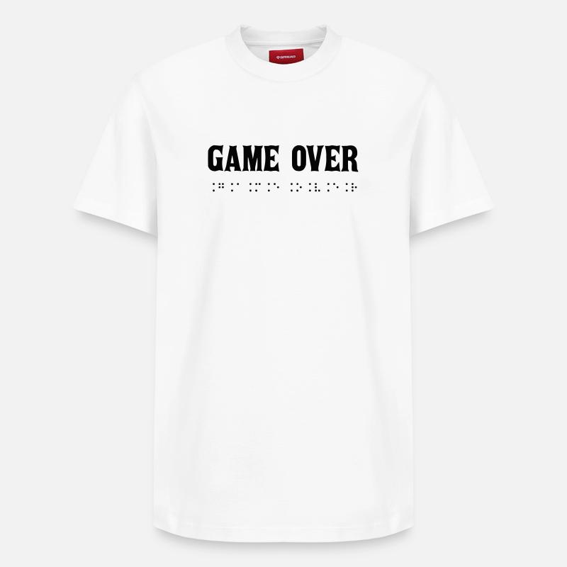 Message Game Over - T-shirt unisexe décontracté en coton Supima – de SPREAD - blanc