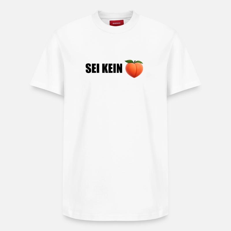 Ne soyez pas une pêche - T-shirt unisexe décontracté en coton Supima – de SPREAD - blanc