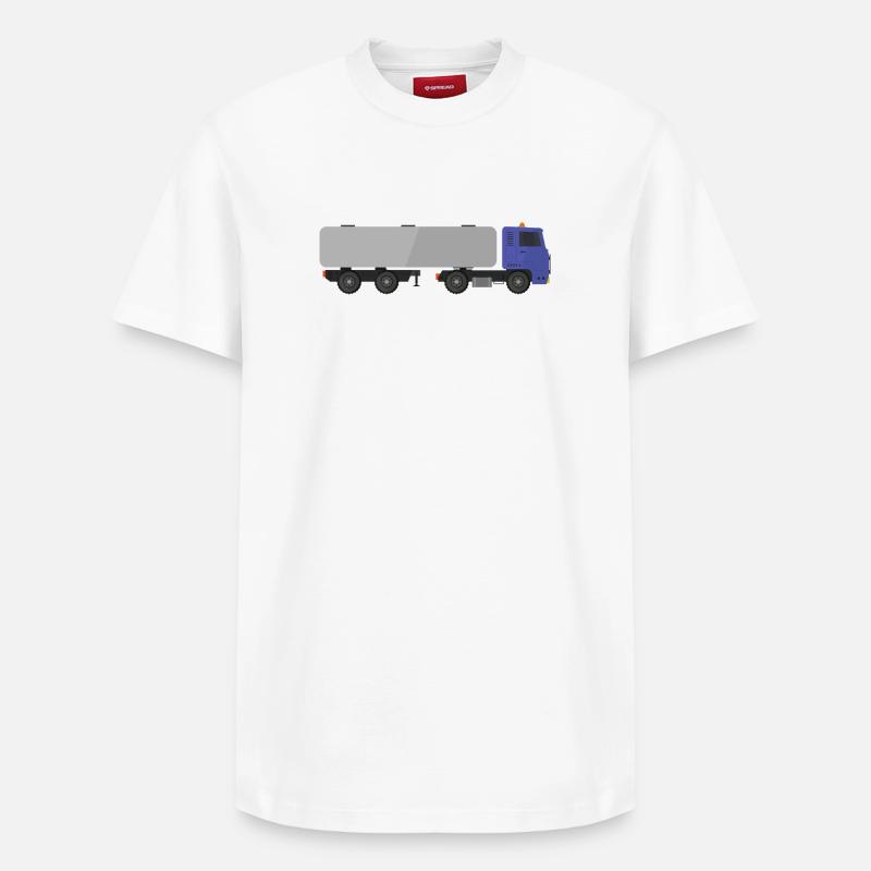 Camion-citerne - T-shirt unisexe décontracté en coton Supima – de SPREAD - blanc