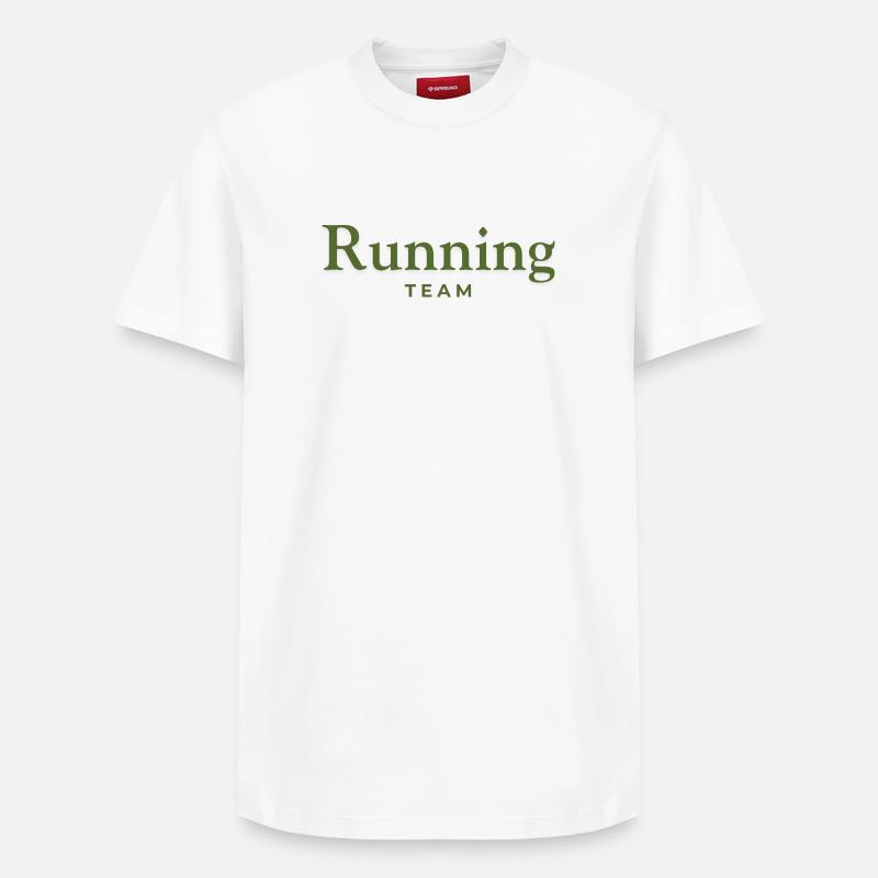 Running Team - Relaxed Unisex Supima Cotton T-Shirt – von SPREAD - Weiß