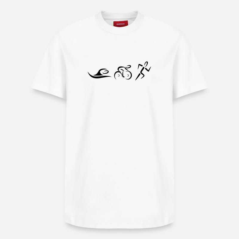 Triathlon - T-shirt unisexe décontracté en coton Supima – de SPREAD - blanc