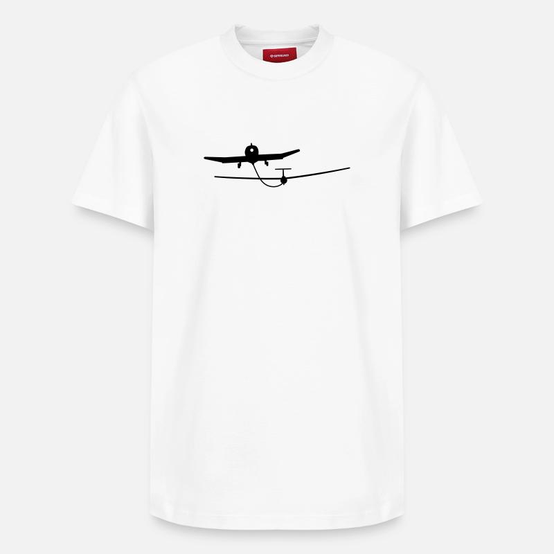 segelflugzeug_3 - T-shirt unisexe décontracté en coton Supima – de SPREAD - blanc