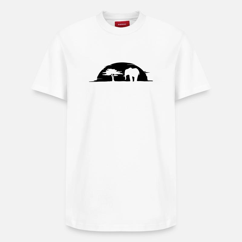 Olifant - T-shirt unisexe décontracté en coton Supima – de SPREAD - blanc