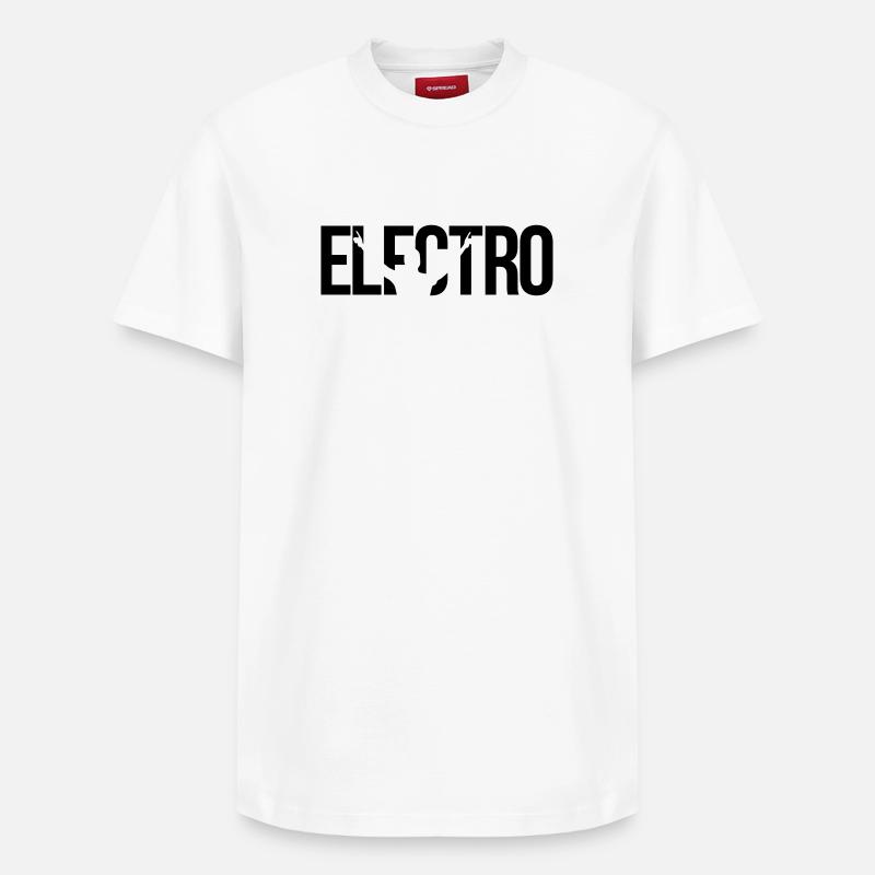 elektro - Relaxed Unisex Supima Cotton T-Shirt – von SPREAD - Weiß