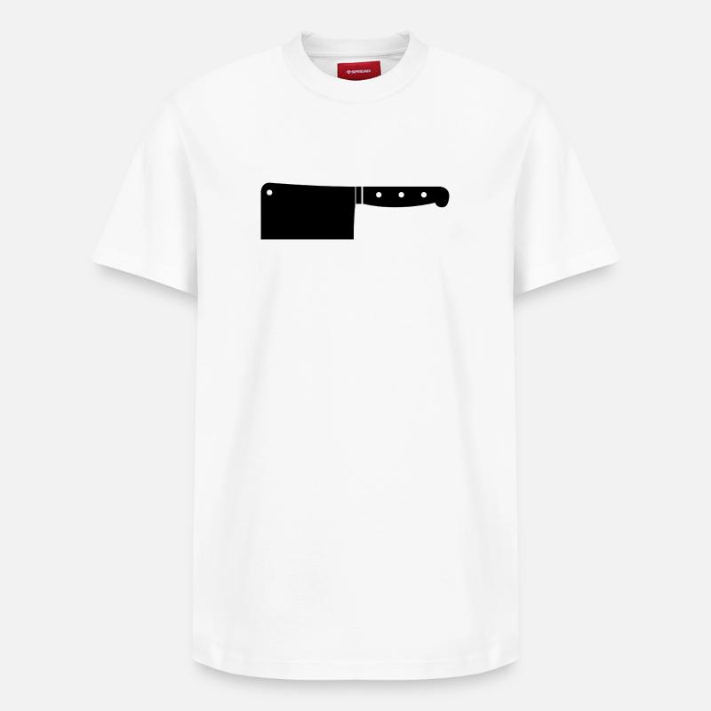 Couperet à viande - T-shirt unisexe décontracté en coton Supima – de SPREAD - blanc