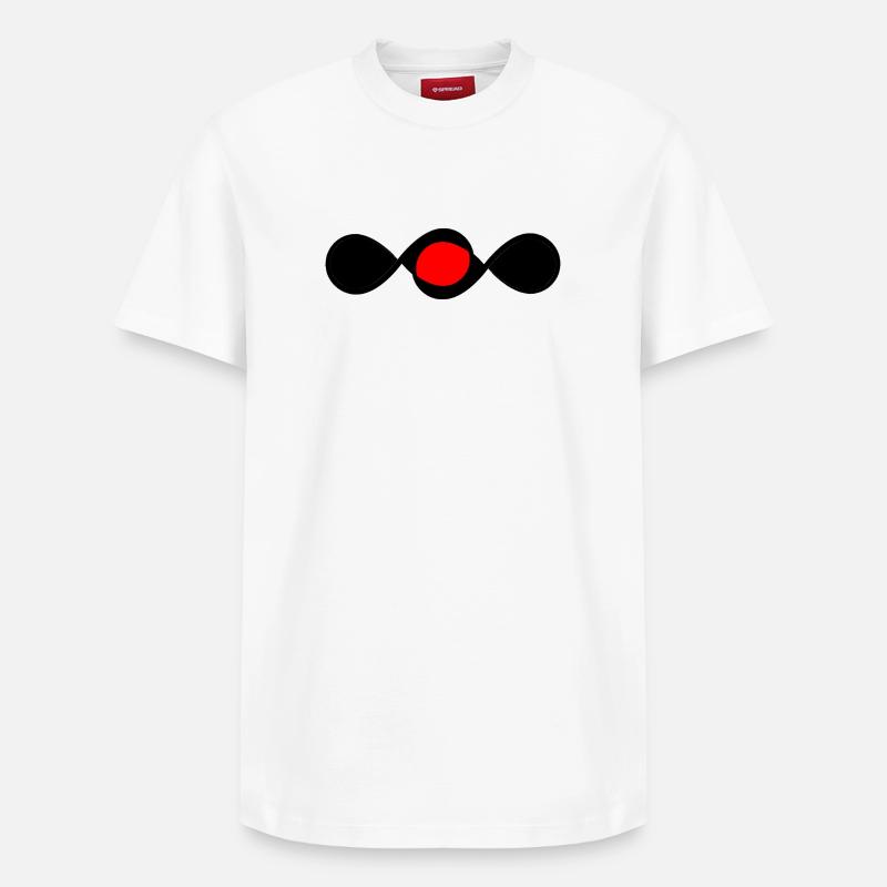Projecteur Red Infinity - T-shirt unisexe décontracté en coton Supima – de SPREAD - blanc