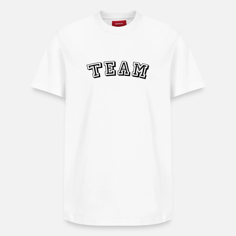 Conception d'équipe - T-shirt unisexe décontracté en coton Supima – de SPREAD - blanc