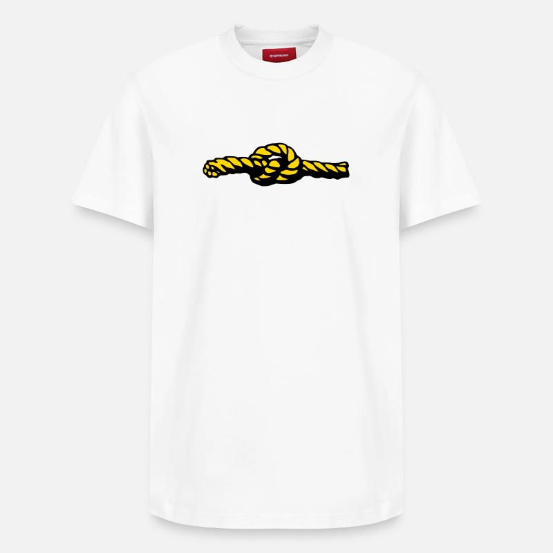Knoten - Relaxed Unisex Supima Cotton T-Shirt – von SPREAD - Weiß