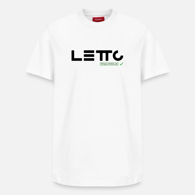 Logo_mit_Hackerl - T-shirt unisexe décontracté en coton Supima – de SPREAD - blanc