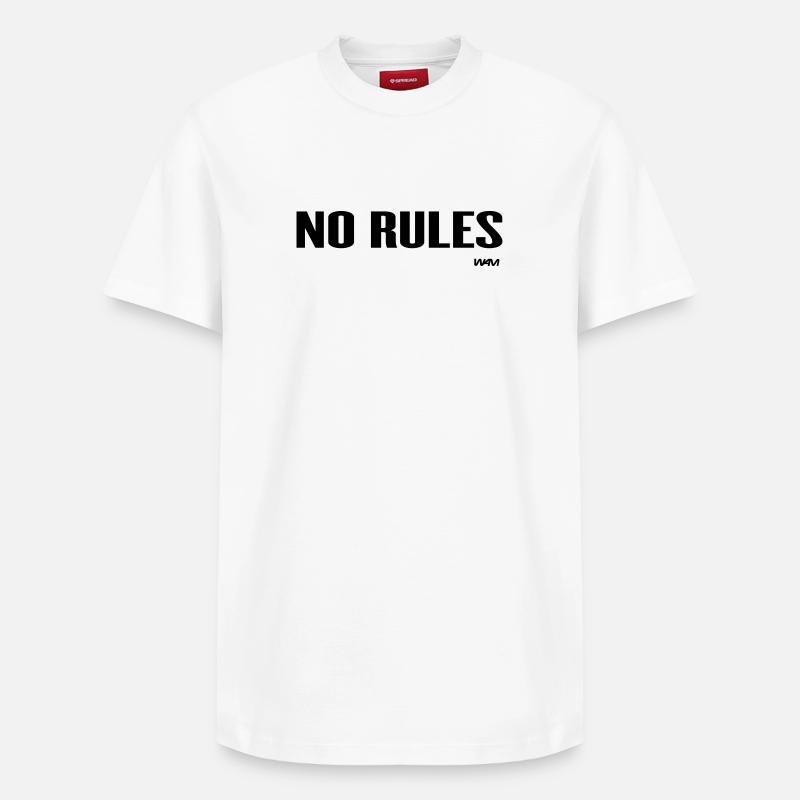 no rules - Relaxed Unisex Supima Cotton T-Shirt – von SPREAD - Weiß