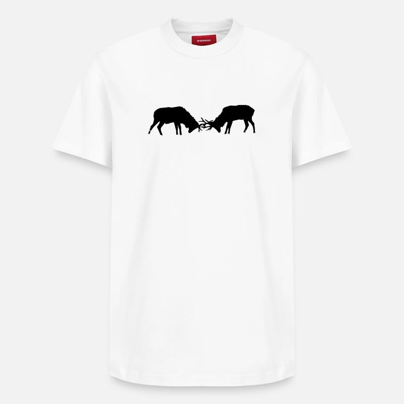 Hirsch - Relaxed Unisex Supima Cotton T-Shirt – von SPREAD - Weiß