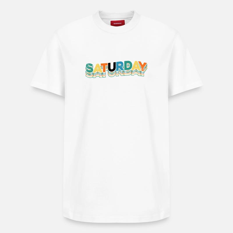 Samedi - T-shirt unisexe décontracté en coton Supima – de SPREAD - blanc