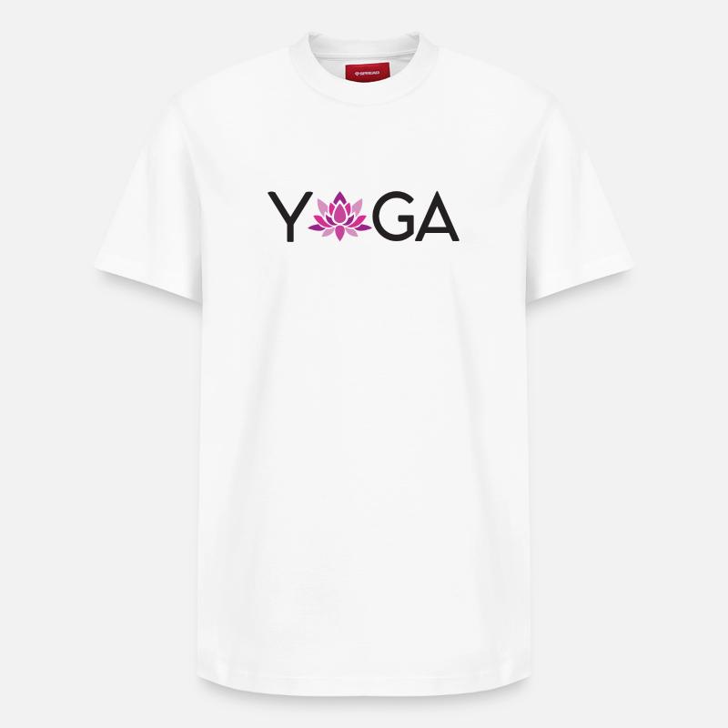 Yoga - T-shirt unisexe décontracté en coton Supima – de SPREAD - blanc