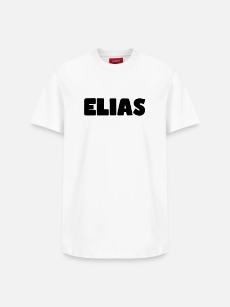 Elias Name - Relaxed Unisex Supima Cotton T-Shirt – by SPREAD - white