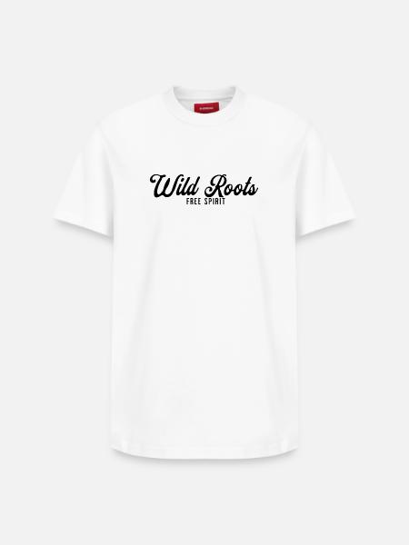 Wild Roots Free Spirit - Relaxed Unisex Supima Cotton T-Shirt – von SPREAD - Weiß