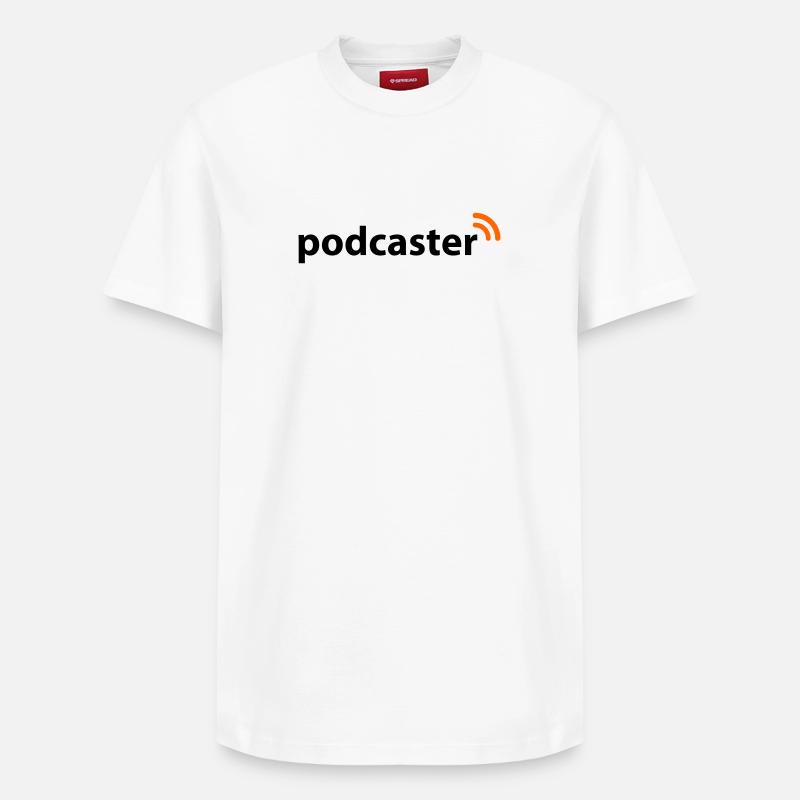 Podcaster - Relaxed Unisex Supima Cotton T-Shirt – von SPREAD - Weiß