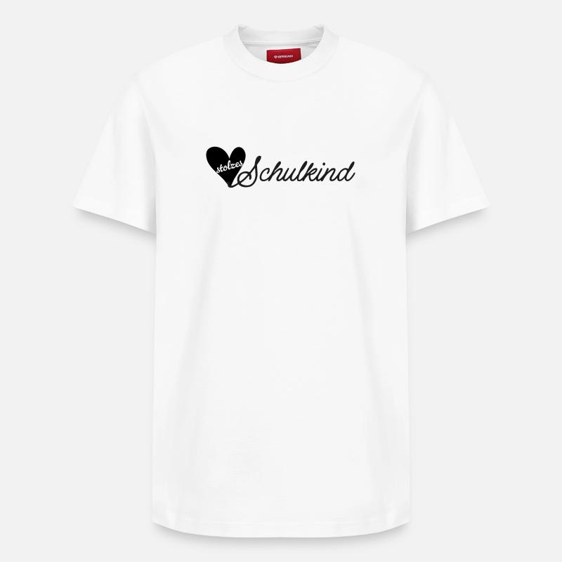 stolzes Schulkind schwarz - Relaxed Unisex Supima Cotton T-Shirt – von SPREAD - Weiß