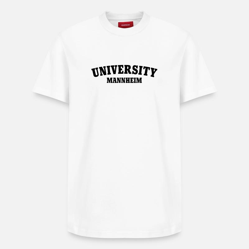 Université de Mannheim - T-shirt unisexe décontracté en coton Supima – de SPREAD - blanc